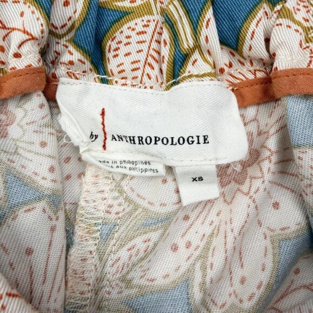 Anthropologie Georgine Floral Skirted Shorts Tie Front XS - Picture 5 of 5